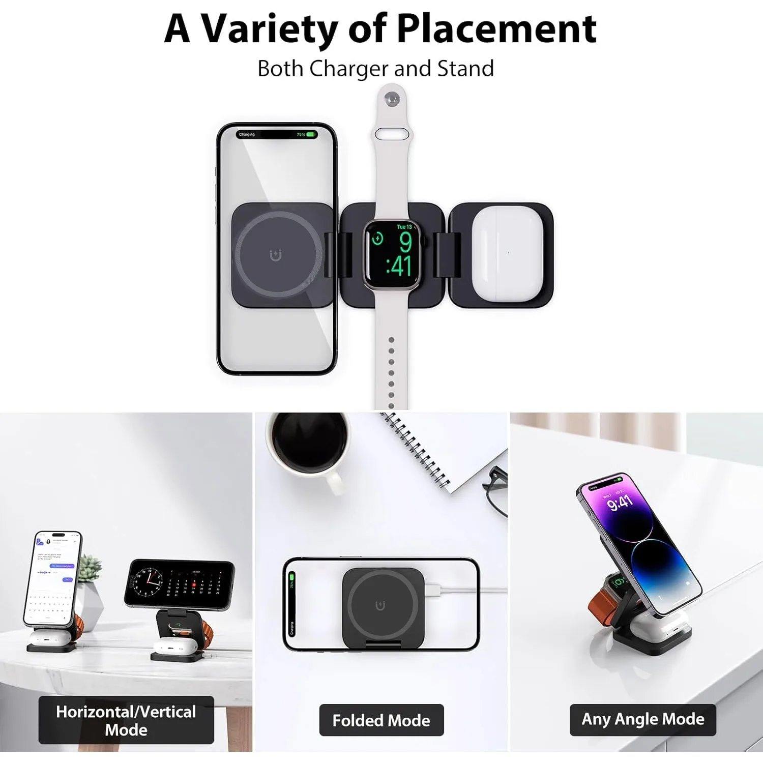 Foldable 3 in 1 Fast Wireless  – Smartwatch Ac recenzja i cena