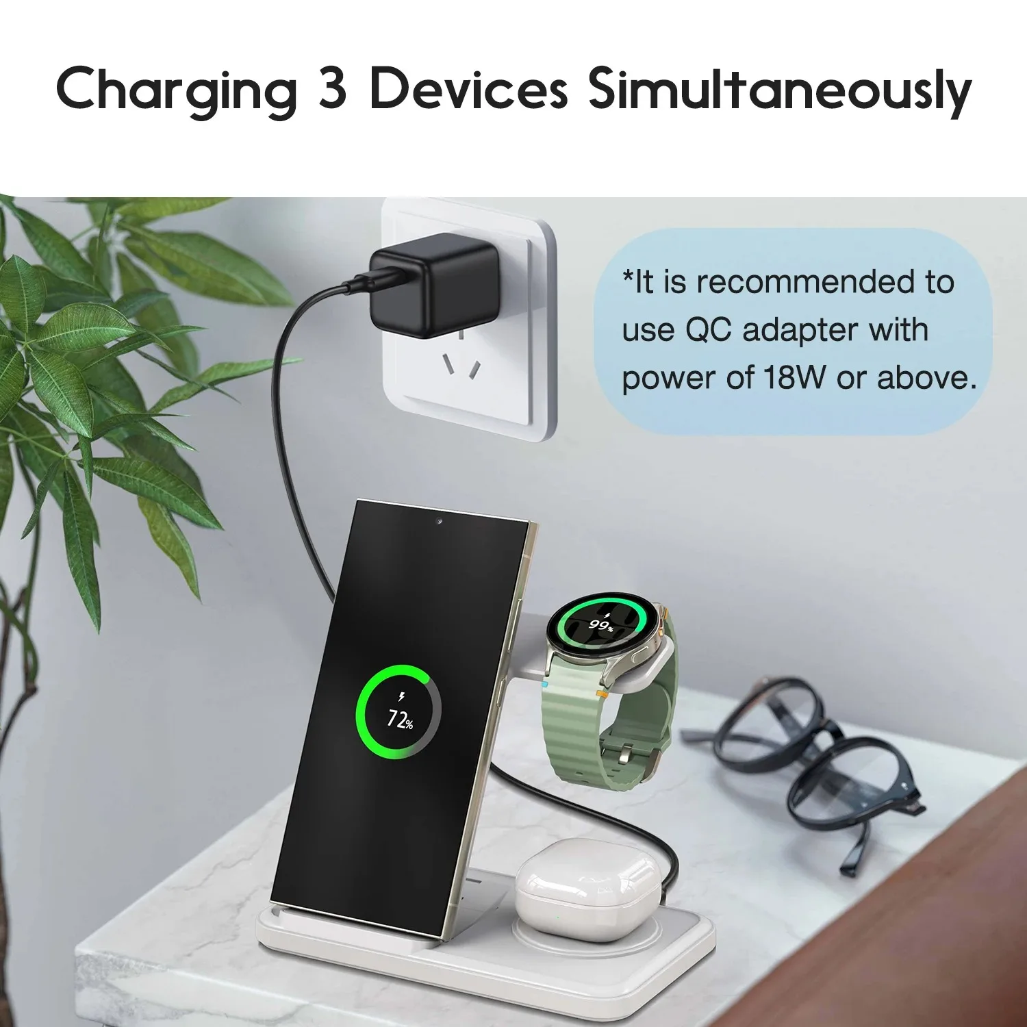 Desktop 3-in-1 Wireless Charge – Smartwatch Ac recenzja i cena