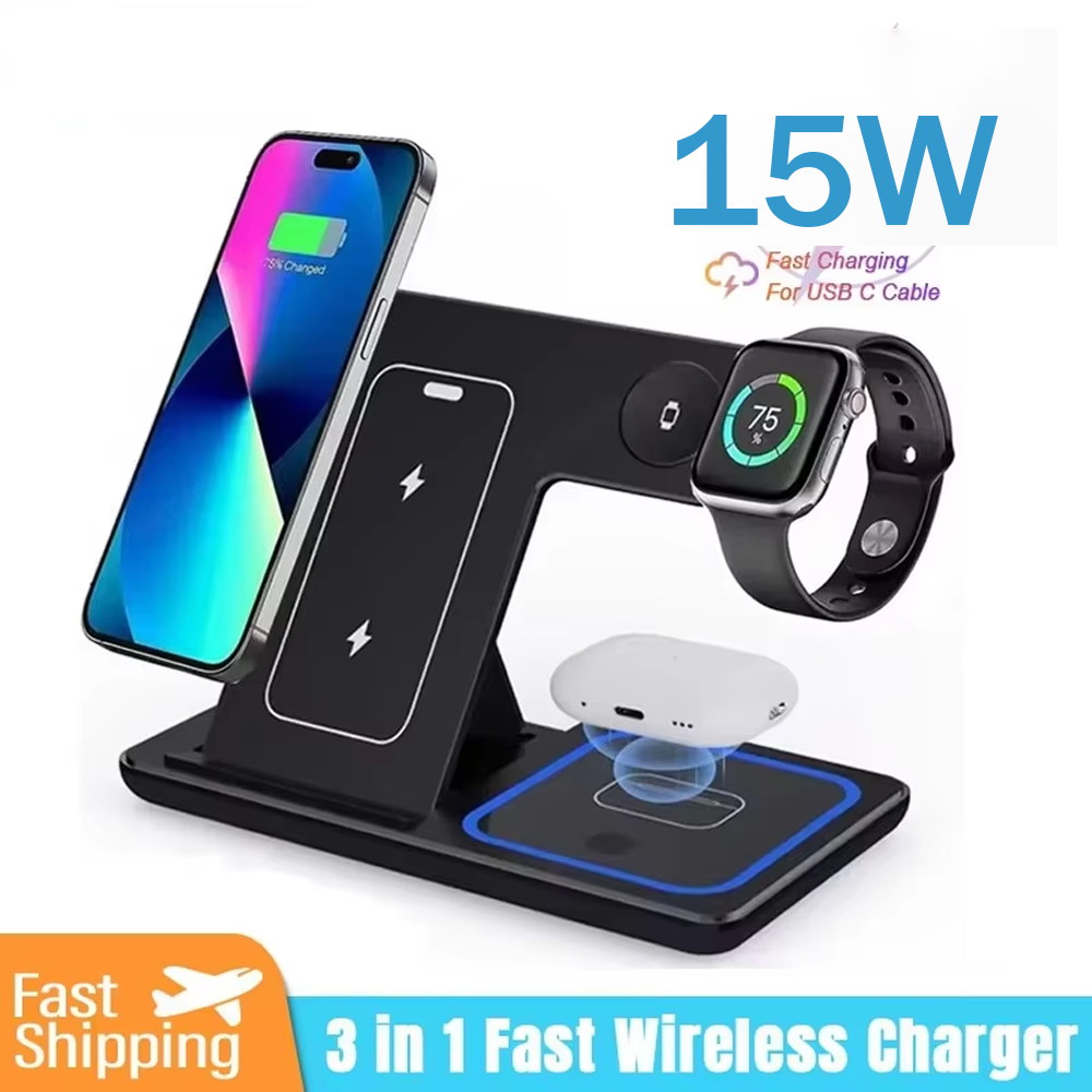 15W 3 in 1 Wireless Charger St – Watch Charging Dock recenzja i cena