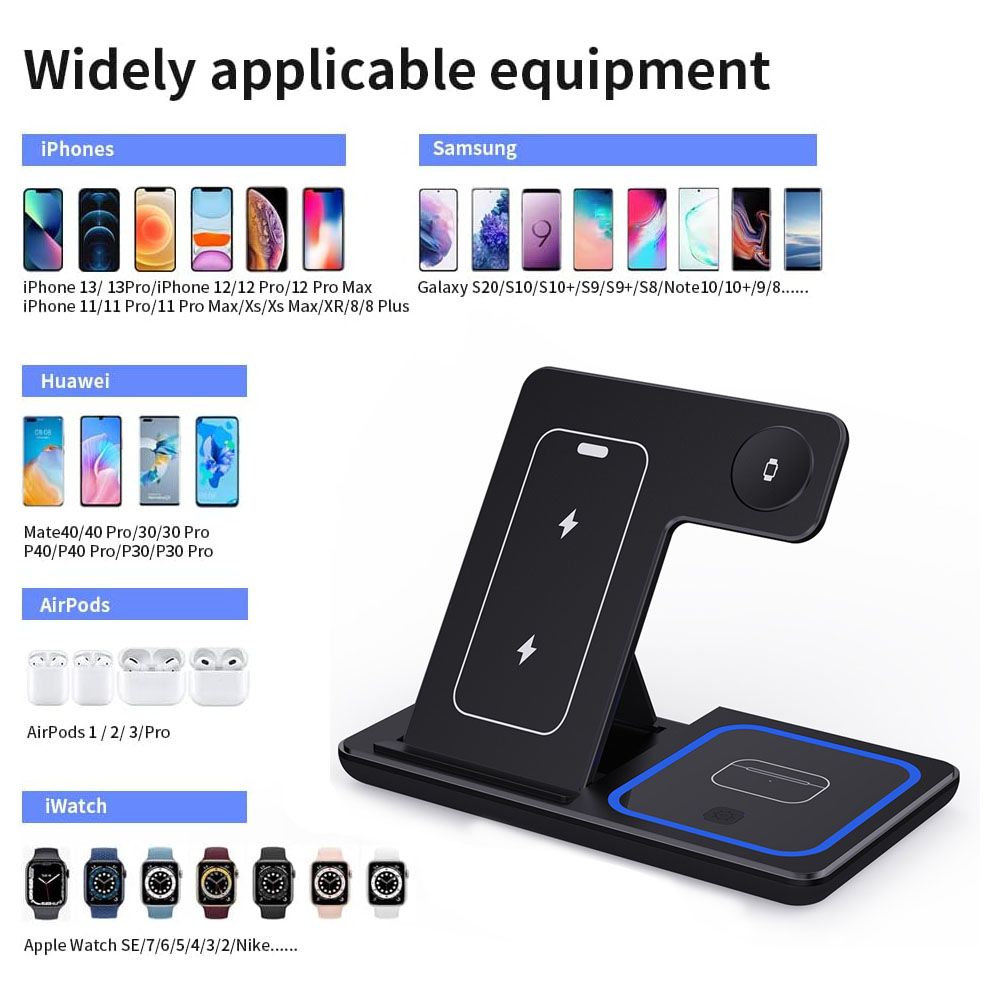 15W 3 in 1 Wireless Charger St – Watch Charging Dock recenzja i cena
