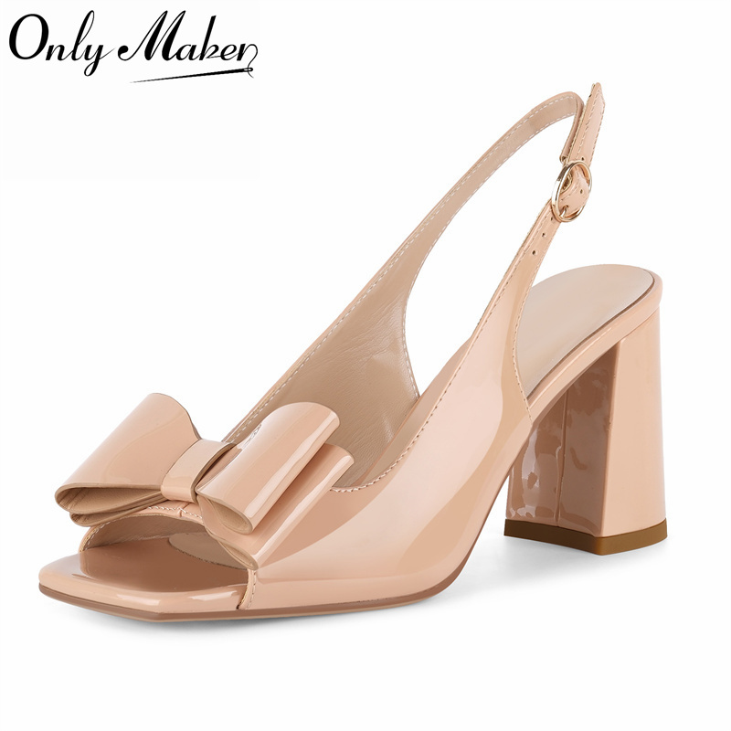 Onlymaker Women Square Toe Bow – Leather Classic Strap recenzja i cena
