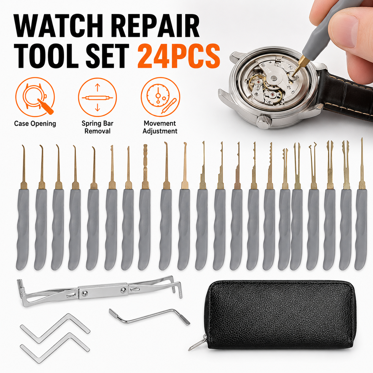 24PCS Professional Watchmaker  – Tool Kit Strap Change recenzja i cena