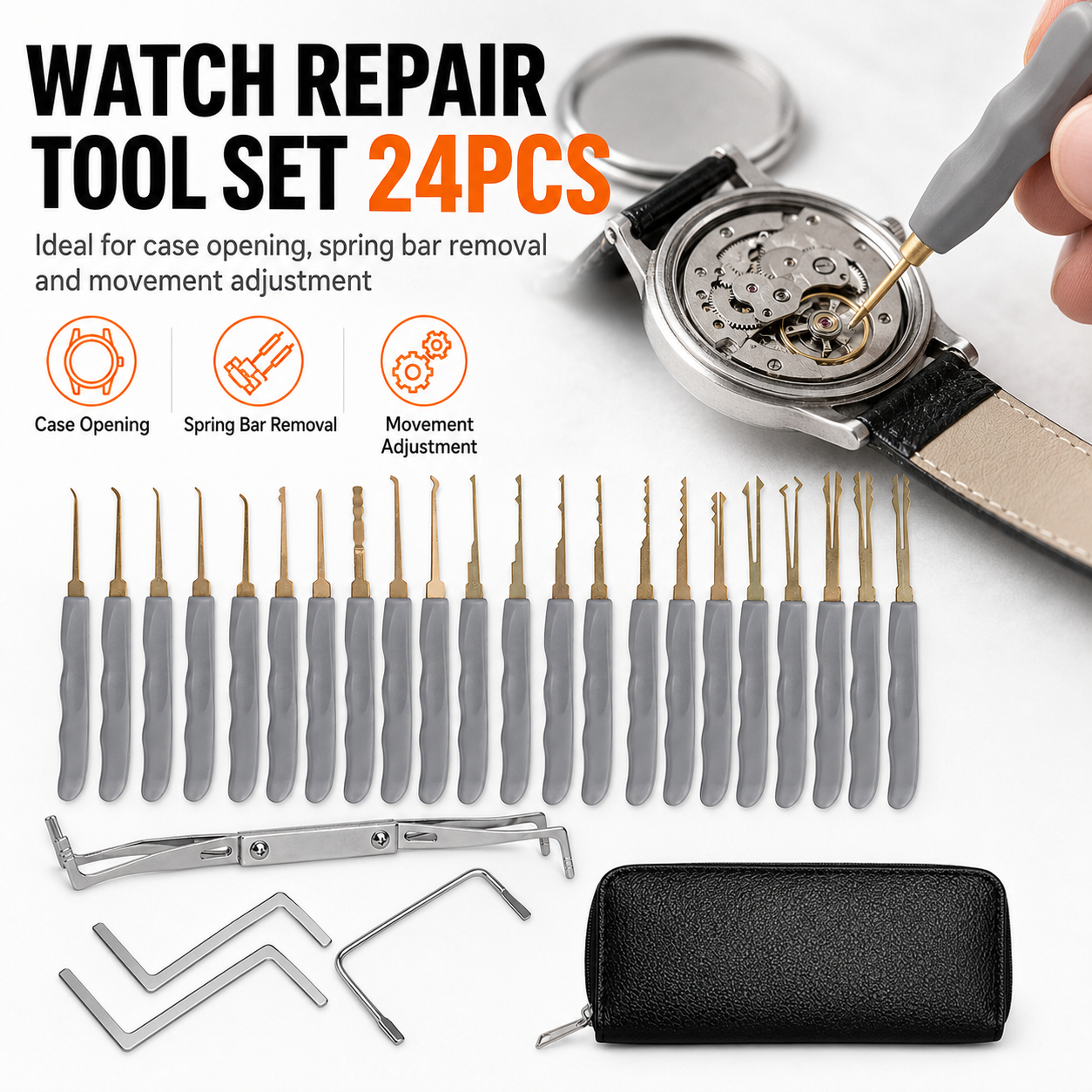 24PCS Professional Watchmaker  – Tool Kit Strap Change recenzja i cena