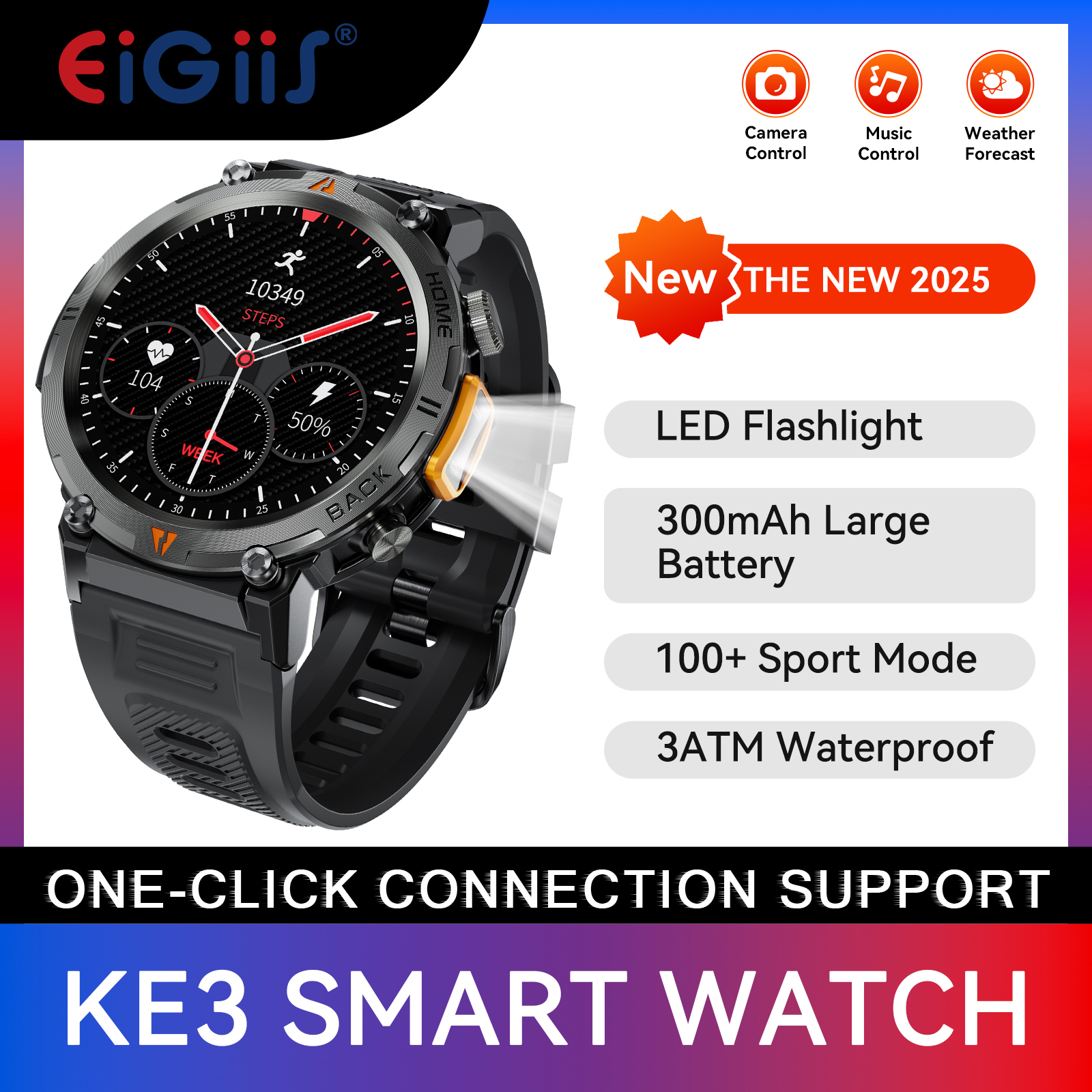 EIGIIS KE3 Bluetooth Call Smar – Smartwatch Faces recenzja i cena