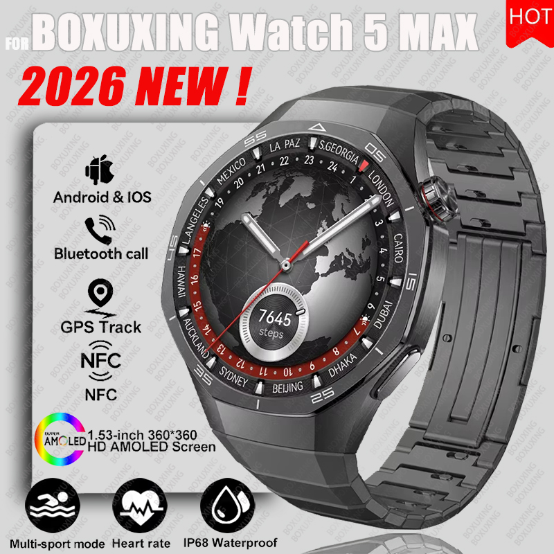 2026 New BOXUXING Watch 5 MAX  – Smartwatch Faces recenzja i cena