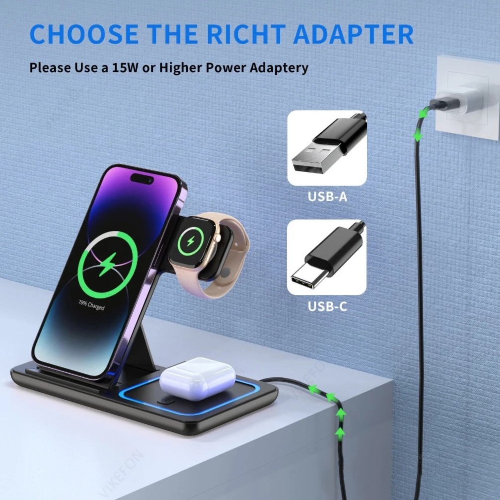 Foldable 3 in 1 Wireless Charg – Watch Charging Dock recenzja i cena