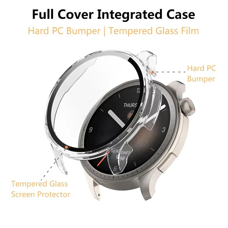 Tempered Glass Case For Amazfi – Amazfit Smartwatch Accessories recenzja i cena