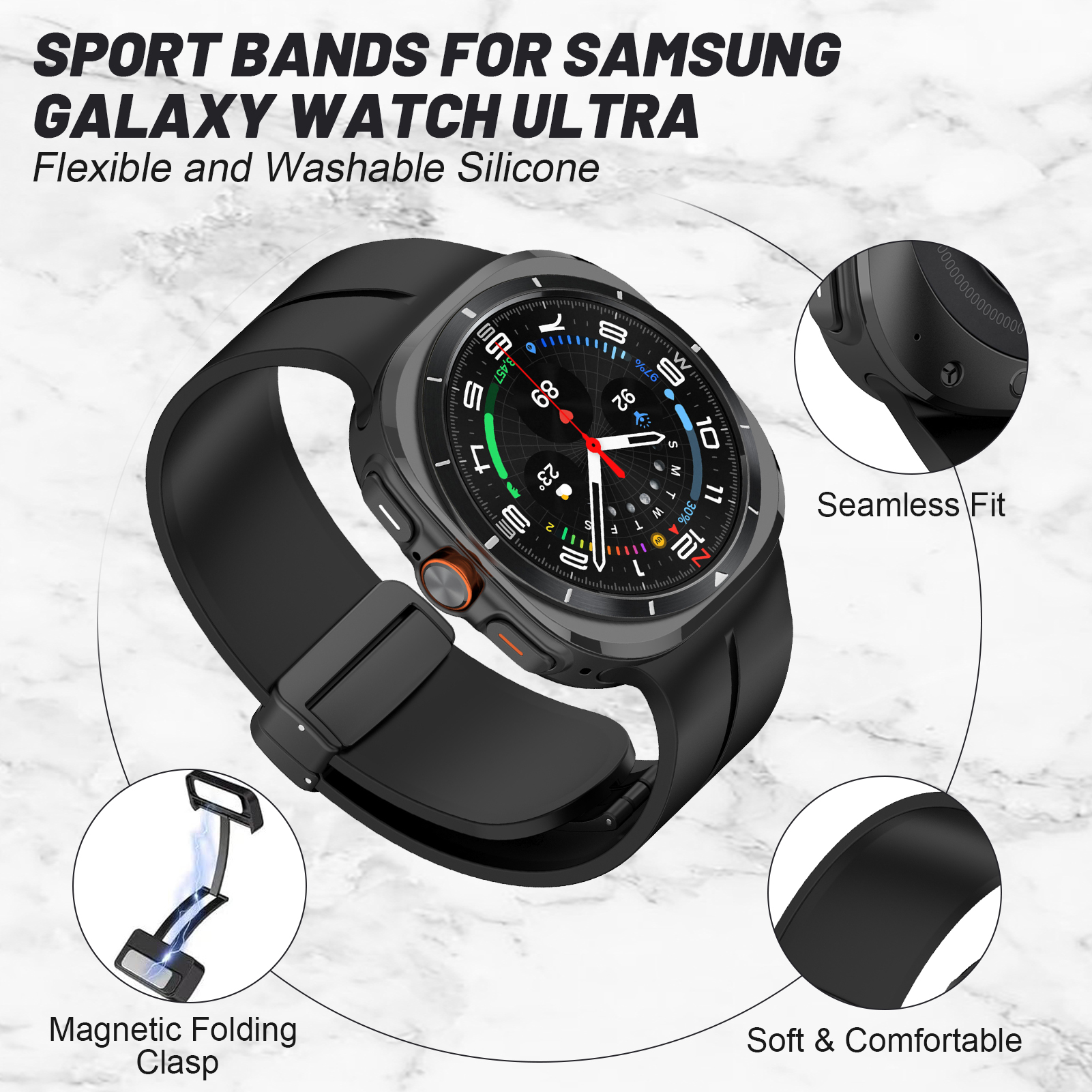 Magnetic For Samsung Galaxy wa – Samsung Smartwatch Ultra Accessories recenzja i cena