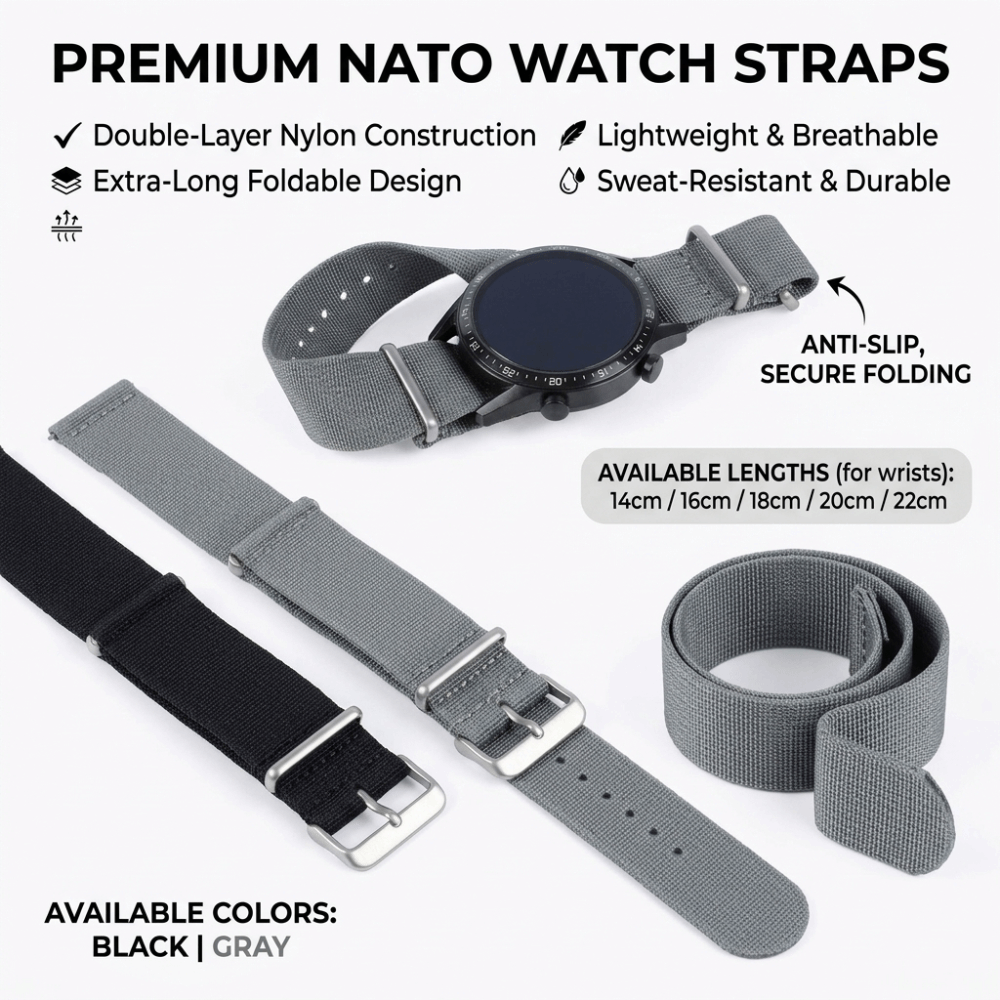 14/16/18/20/22mm NATO Watch Ba – Nylon Nato Strap recenzja i cena