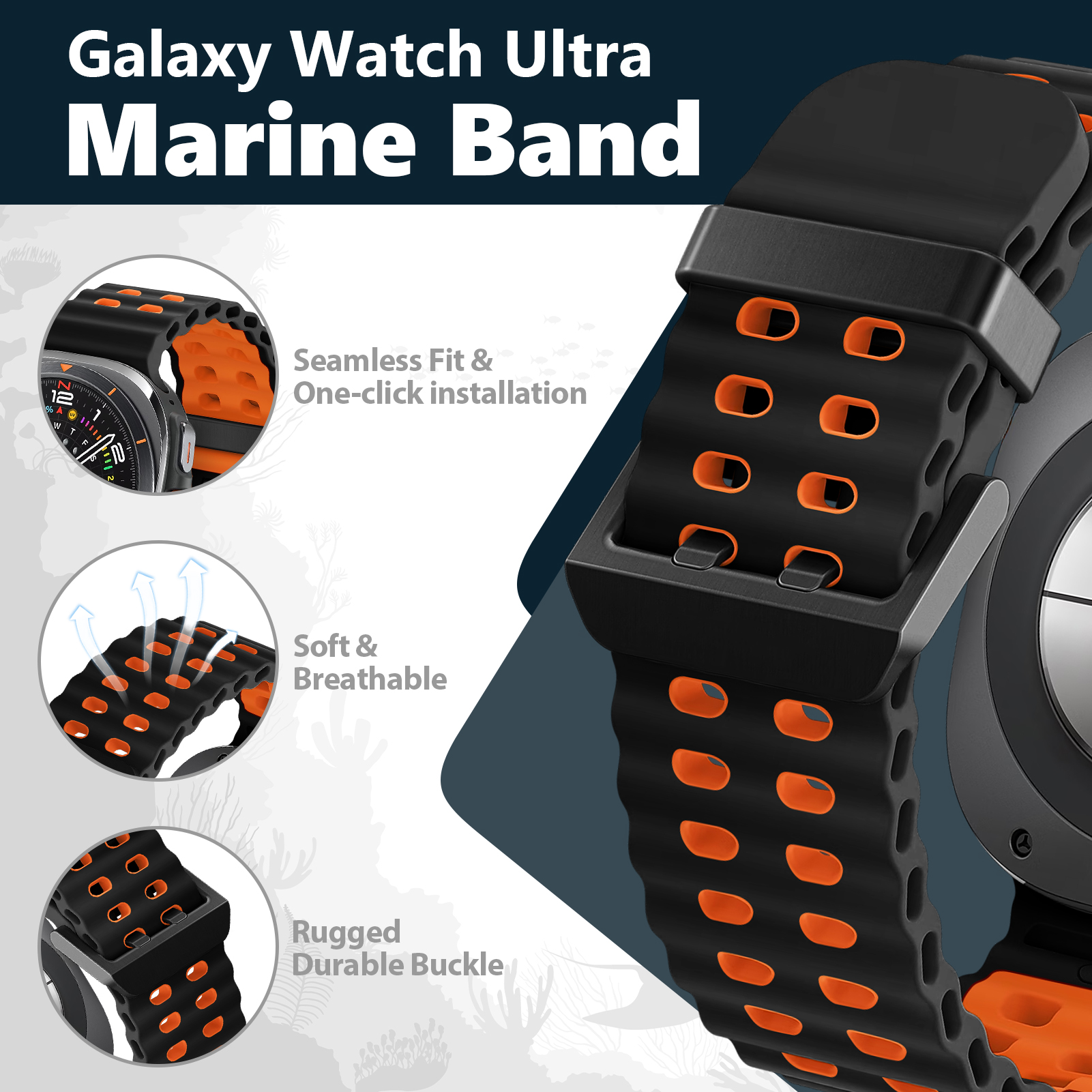 Marine Band For Samsung Galaxy – Samsung Smartwatch Ultra Accessories recenzja i cena